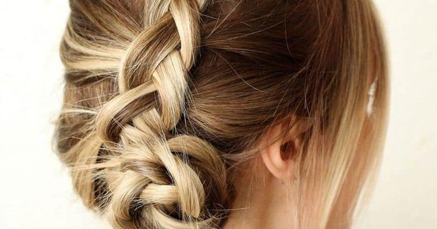 peinados recogidos con trenzas