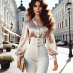 Ideas de looks para combinar un pantalón blanco en mujeres.