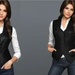 Ideas para combinar un elegante chaleco negro en tu outfit femenino.